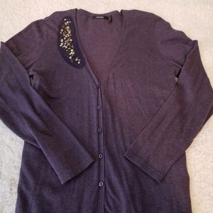 Daisy Fuentes XL beautiful embroided cardigan
